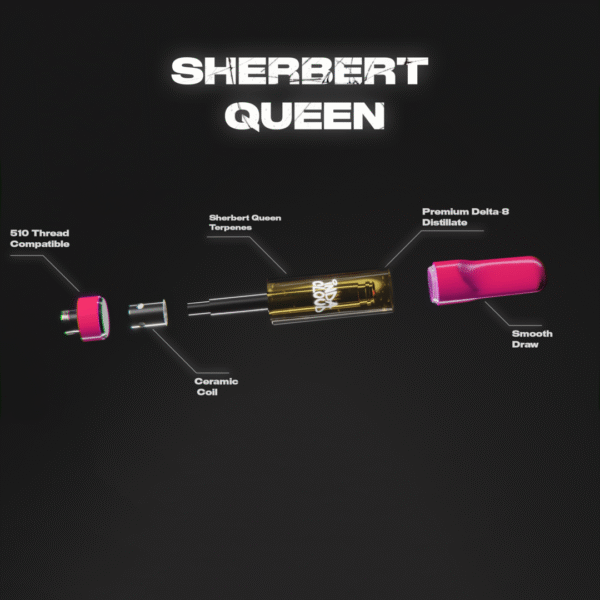 Sherbert Queen Delta 8 Vape Cartridge 1 Gram - Image 4
